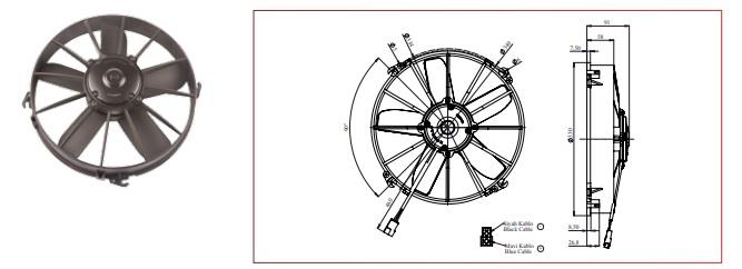 KORMAS 24V FAN MOTORU ÜFLEYİCİ AKSİYEL 12 