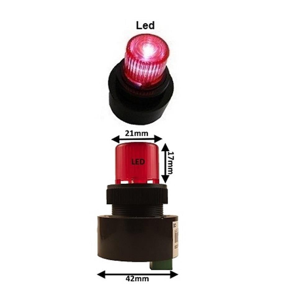 24V BUZZER KORNA (LED IŞIKLI) (DC/AC) 95 dB