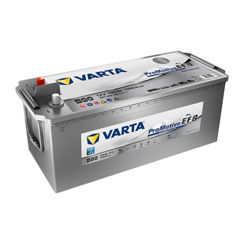 VARTA 12V 190 AH AKÜ EFB PROMOTIVE 1050 A (EN) (TAM KAPALI-BAKIMSIZ) (513*223*223)