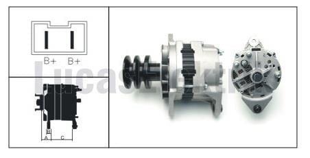 24V ALTERNATÖR DİNAMO DELCO TİPİ 70 A (L) (ÇİFT KASNAKLI UZUN TİP 22 KAYIŞ) CATERPILLAR 950/966/D6D