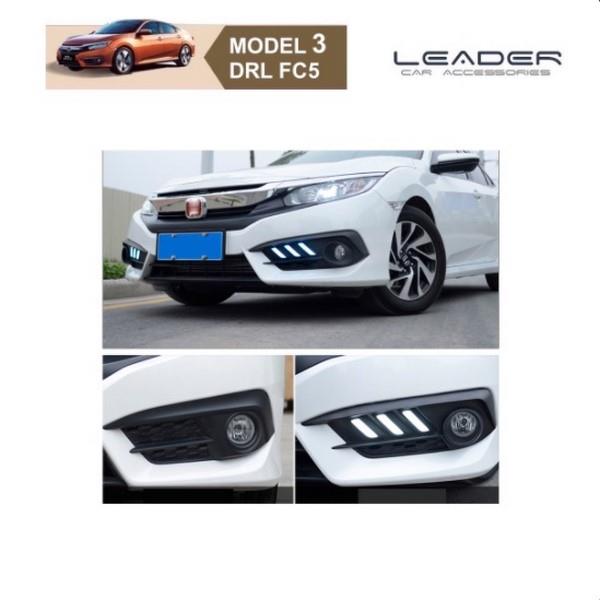 12V GÜNDÜZ SÜRÜŞ LEDİ (MODEL 3) HONDA CIVIC 2017> (2 AD)