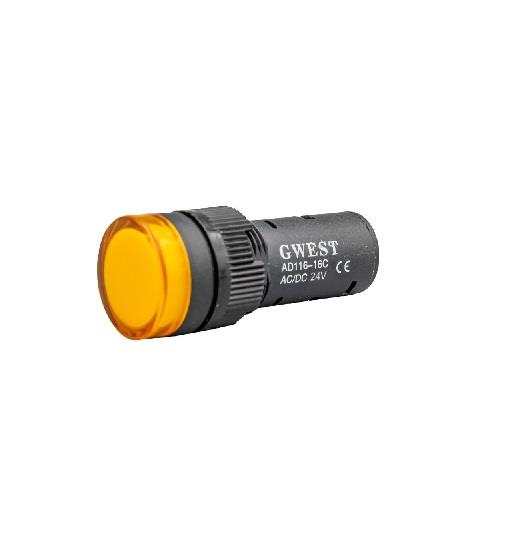 24V GÖZ LAMBASI LEDLİ UNIVERSAL SARI (19 MM)