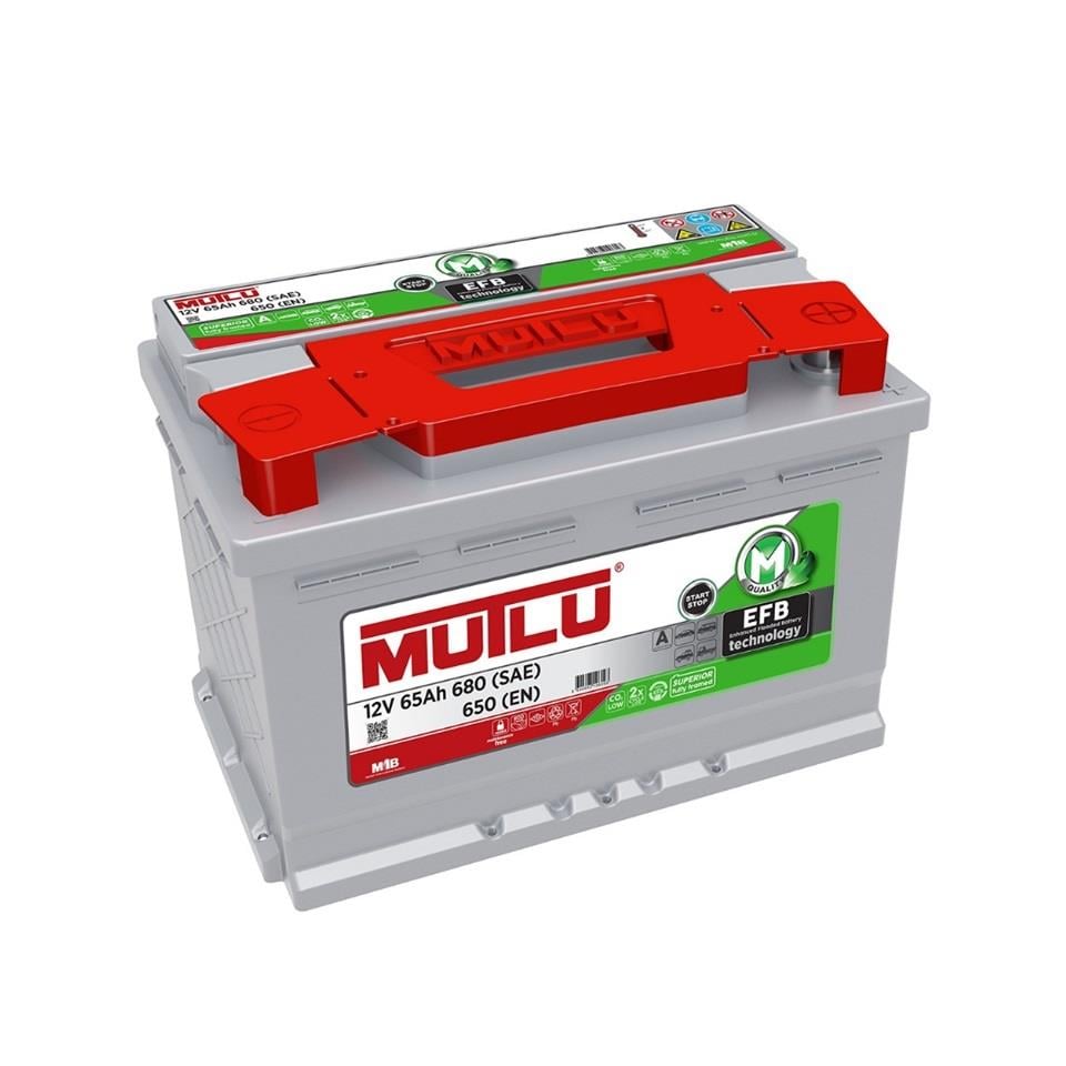 MUTLU 12V 65 AH AKÜ EFB 680 A (EN) (START-STOP) (278*175*175) ALÇAK