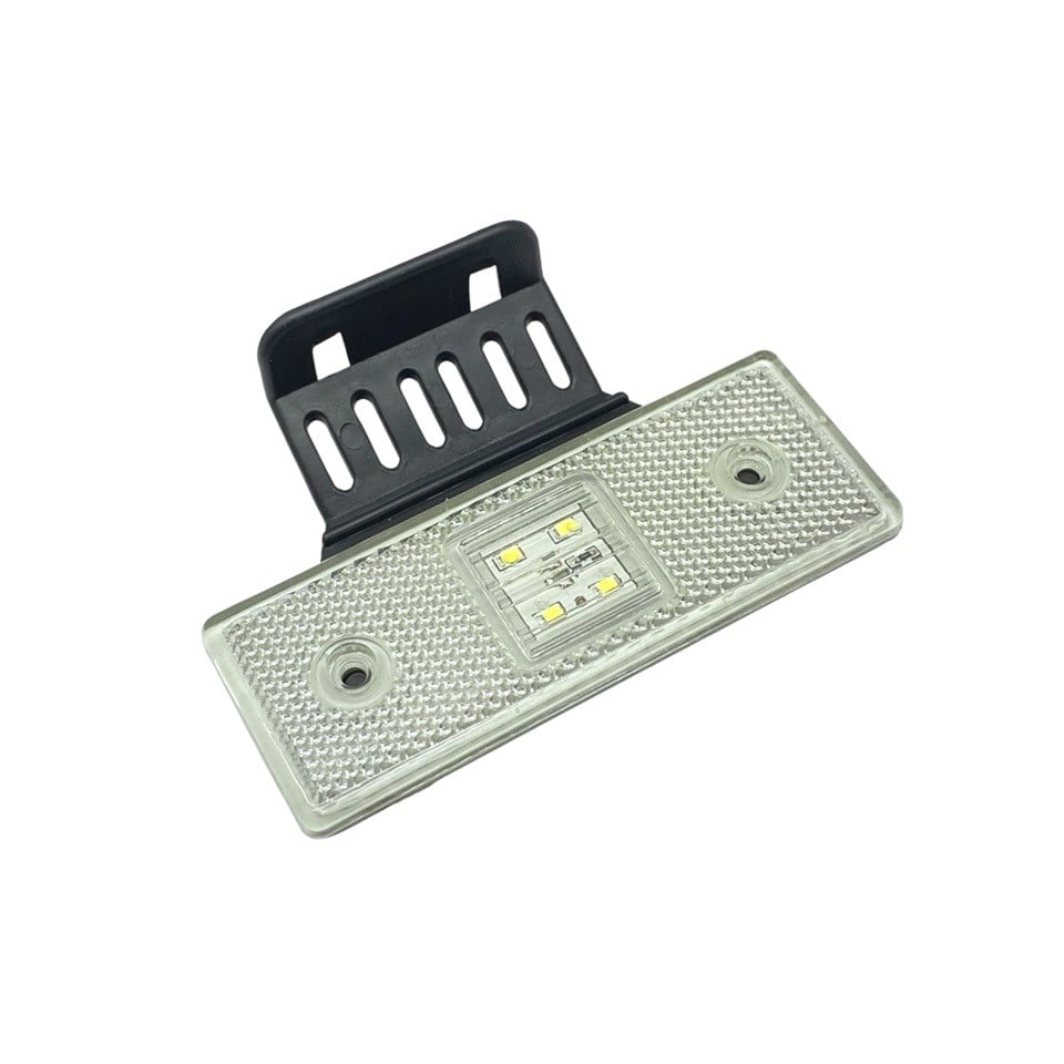 12V-24V YAN PARK LAMBASI DORSE SİDE MARKER BEYAZ (4 LEDLİ) (110*42 MM) E9