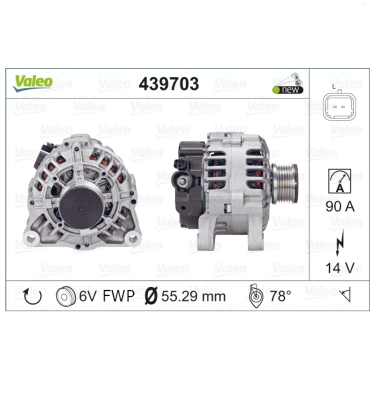 VALEO 12V ALTERNATÖR DİNAMO 90 A (L-DFM) (4 AYAK) CITROEN BERLINGO-FIAT FIORINO-PEUGEOT BIPPER