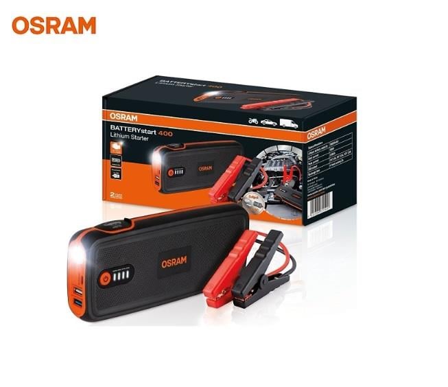OSRAM 12V AKÜ TAKVİYE CİHAZI (BOOSTER) (2000A) (USB MICRO) (USB 2.4 A POWERBANK) (LED IŞIK)