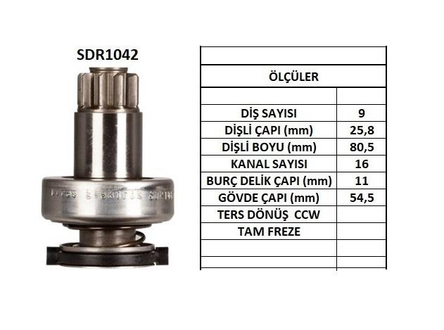 LUCAS MARŞ DİŞLİSİ 9 DİŞ TERS (16 KANAL) AUDI-SEAT-SKODA-VW