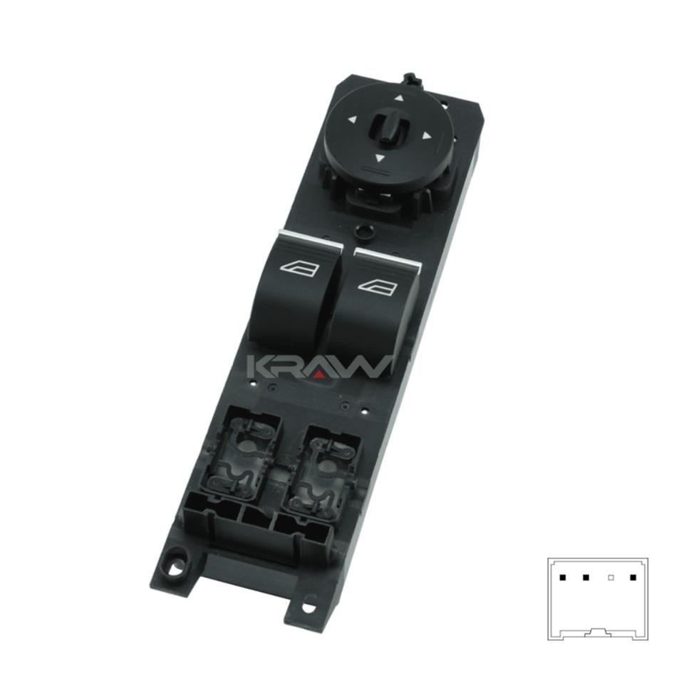 CAM ANAHTARI AYNA AYARLI (ÇİFTLİ SOL KAPI) FORD FIESTA/TOURNEO COURIER/TRANSIT COURIER
