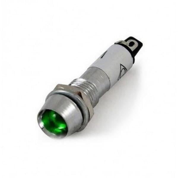 12V GÖZ LAMBASI METAL YEŞİL (LEDLİ) 8 MM