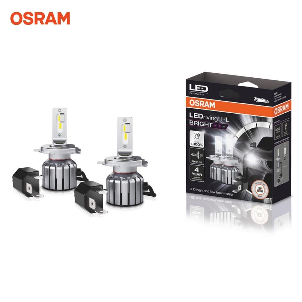 OSRAM 12V H4/H19 XENON LED FAR AMPUL SETİ + %300 FAZLA IŞIK 6000K