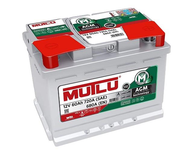 MUTLU 12V 60 AH AKÜ AGM 720 A (EN) (EXTRA START-STOP) (242*175*190)
