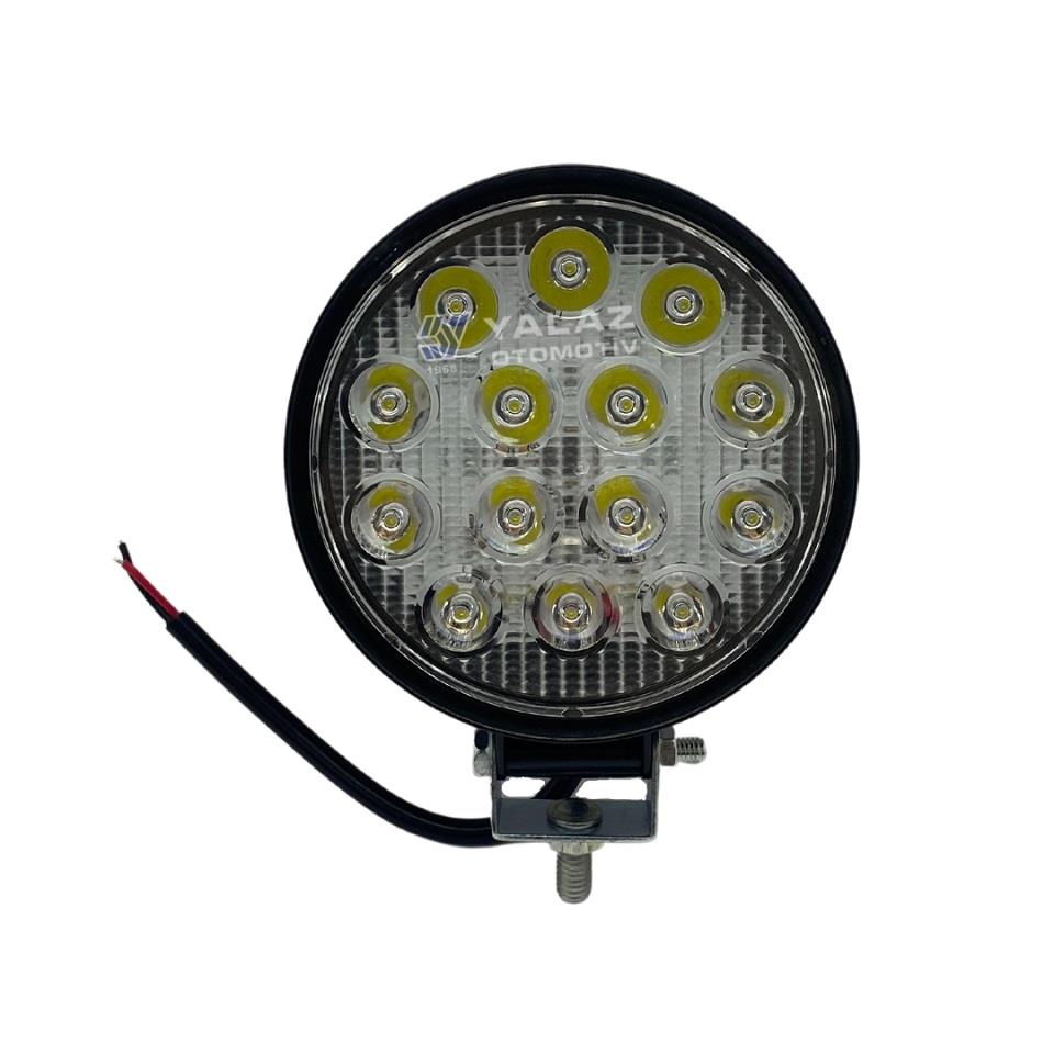 12V-24V ÇALIŞMA LAMBASI YUVARLAK (14 X 3W POWER LEDLİ) (112*125 MM)