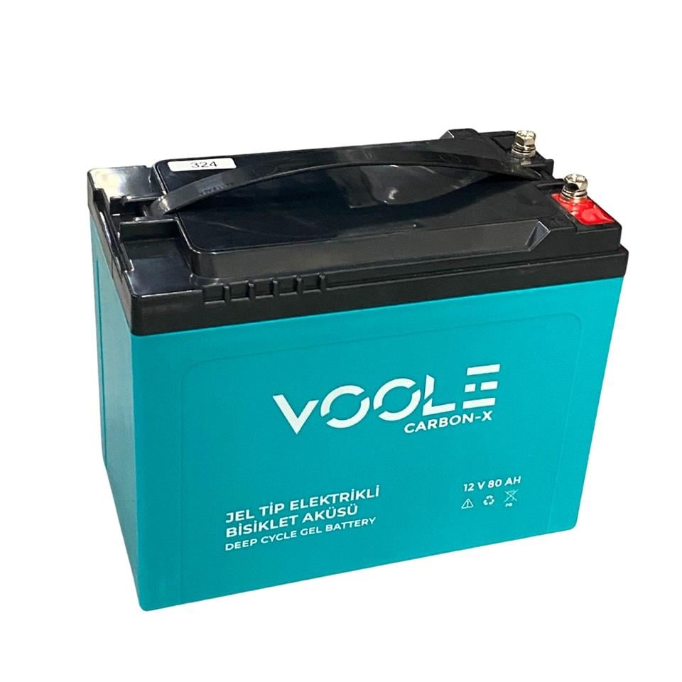 VOLE 12V 80 AH ELEKTRİKLİ BİSİKLET AKÜSÜ DEEP CYCLE GEL BATTERY CARBON-X (220*120*175)