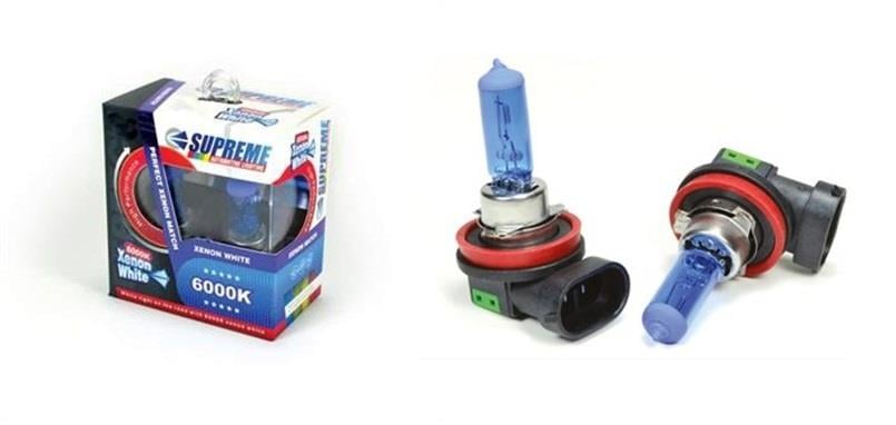 SUPREME 12V H11 AMPUL 55W XENON WHITE 6000K (2 AD)