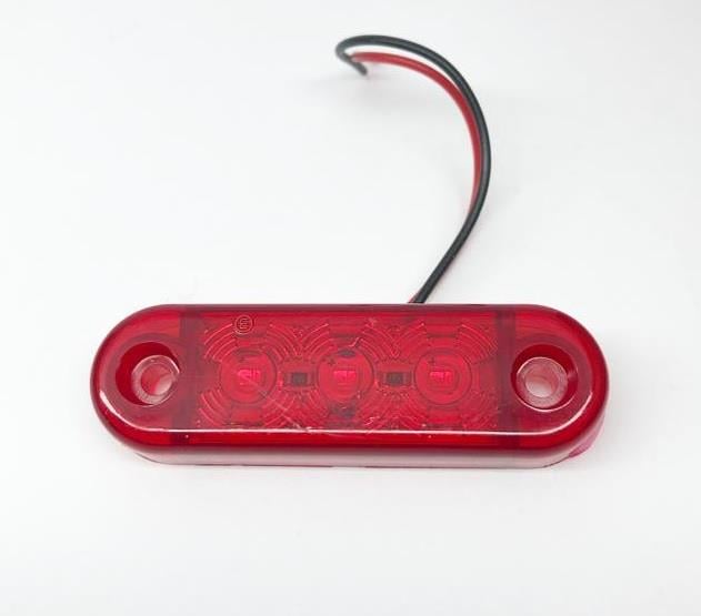 12V-24V MİNİ PARMAK LAMBA 3-LEDLİ KIRMIZI (65*20 MM) 