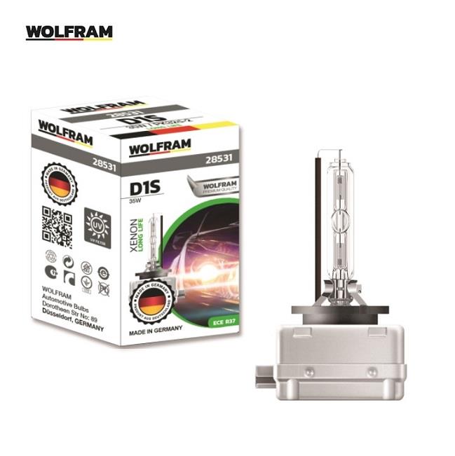 WOLFRAM 12V-85V XENON AMPUL D1S 35W 4300K (LONG LIFE) GERMANY