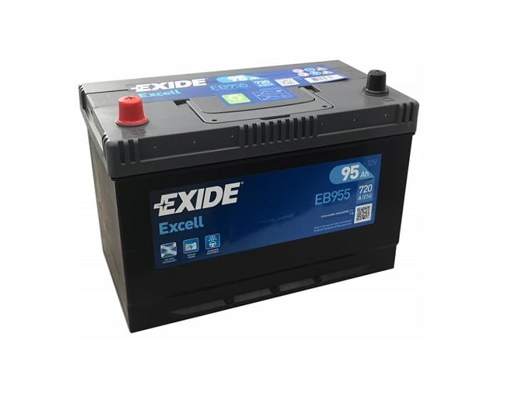 EXIDE 12V 95 AH AKÜ EXCELL 760 A (EN) (306*173*222) (YÜKSEK DÜZ) (TERS)