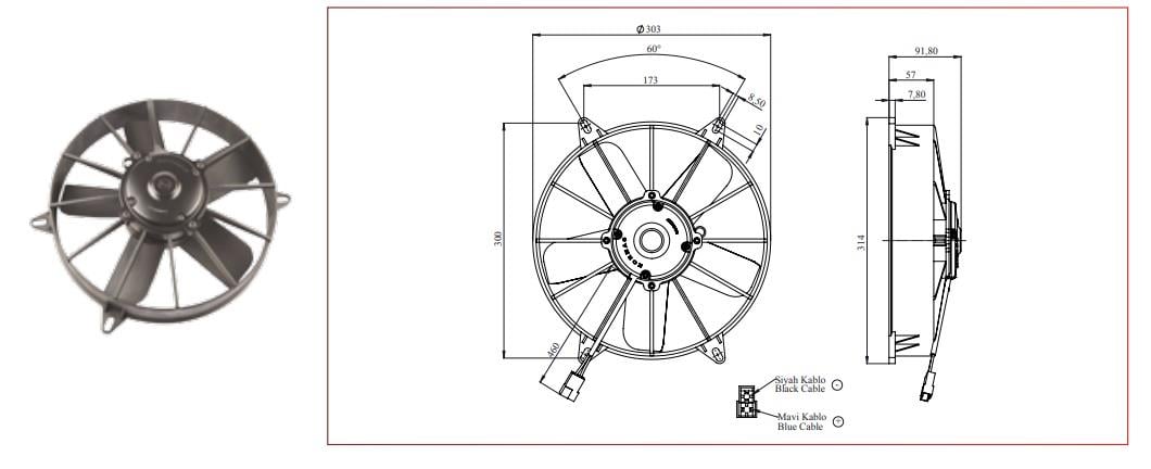 KORMAS 24V FAN MOTORU ÜFLEYİCİ AKSİYEL 11 
