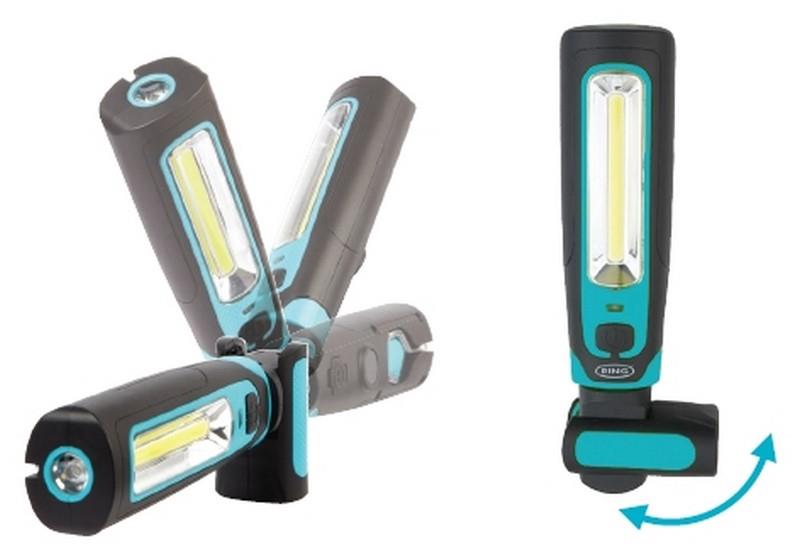 RING EL FENERİ 1+1 COB LED ÇİFT MIKNATISLI FONKSİYONLU ASKILI (ŞARJLI)