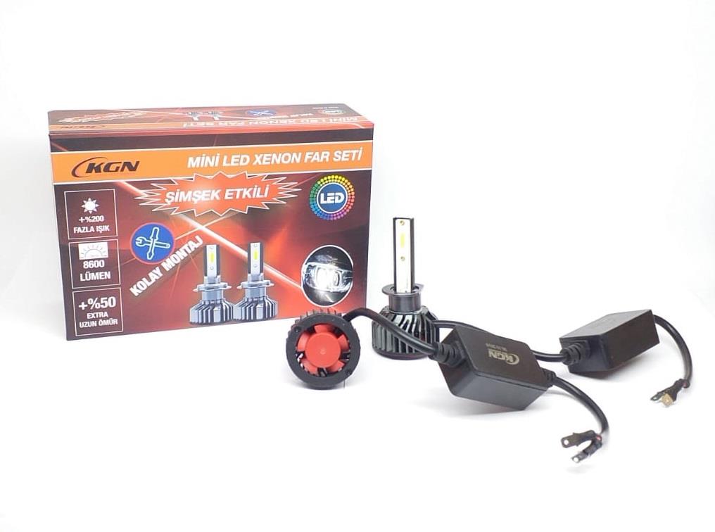 9V-32V H1 XENON LED FAR AMPUL SETİ 50W 6000K 8600 LÜMEN DOB LED