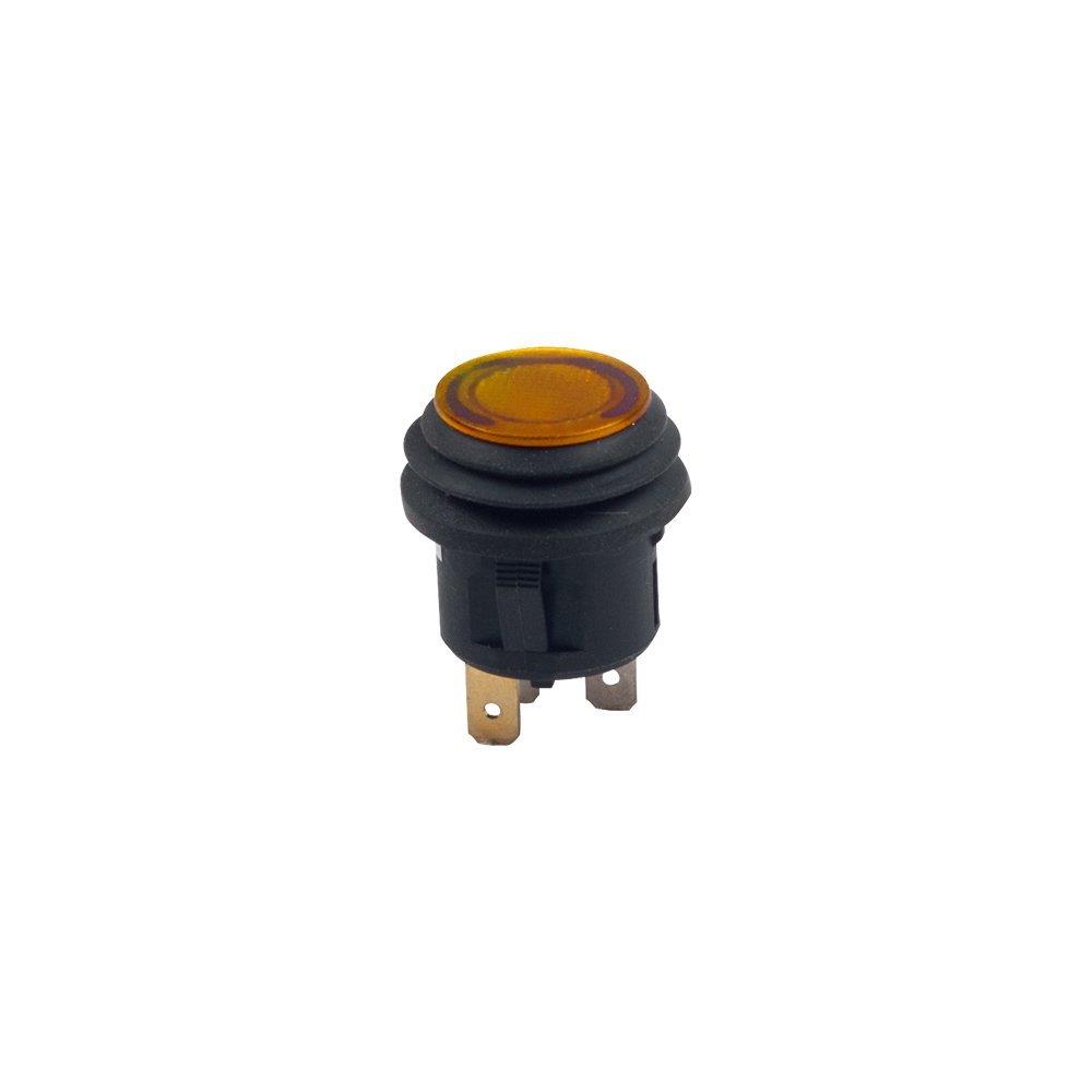 12V BUTON PLS (KALICI) (ON/OFF) (3 FİŞLİ) (20 MM) (KÖRÜKLÜ) SARI