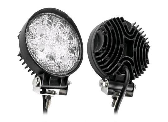 12V-24V ÇALIŞMA LAMBASI YUVARLAK (9 X 3W POWER LEDLİ) (115 MM)