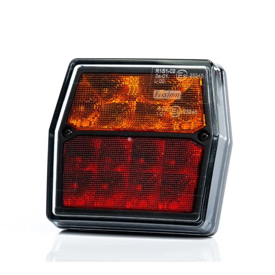 FRISTOM 12V-24V STOP LAMBASI KARE (LEDLİ) (PARK-FREN-SİNYAL-PLAKA) (100*93 MM) E9