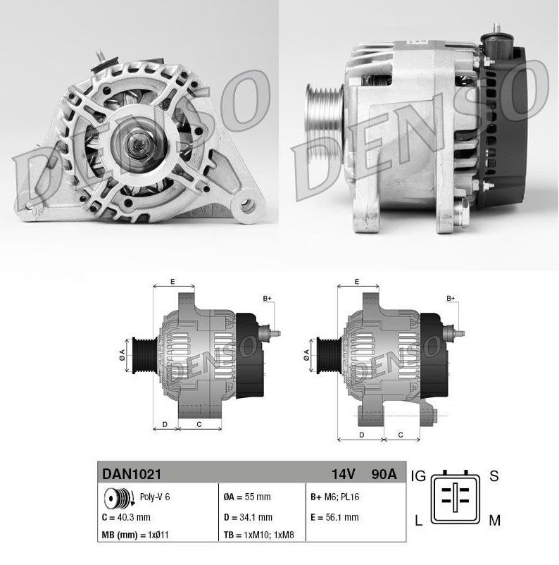 DENSO 12V ALTERNATÖR DİNAMO 90 A (4 FİŞ) (IG-L-S-M) TOYOTA AURIS/AVENSİS/COROLLA 2001-2012