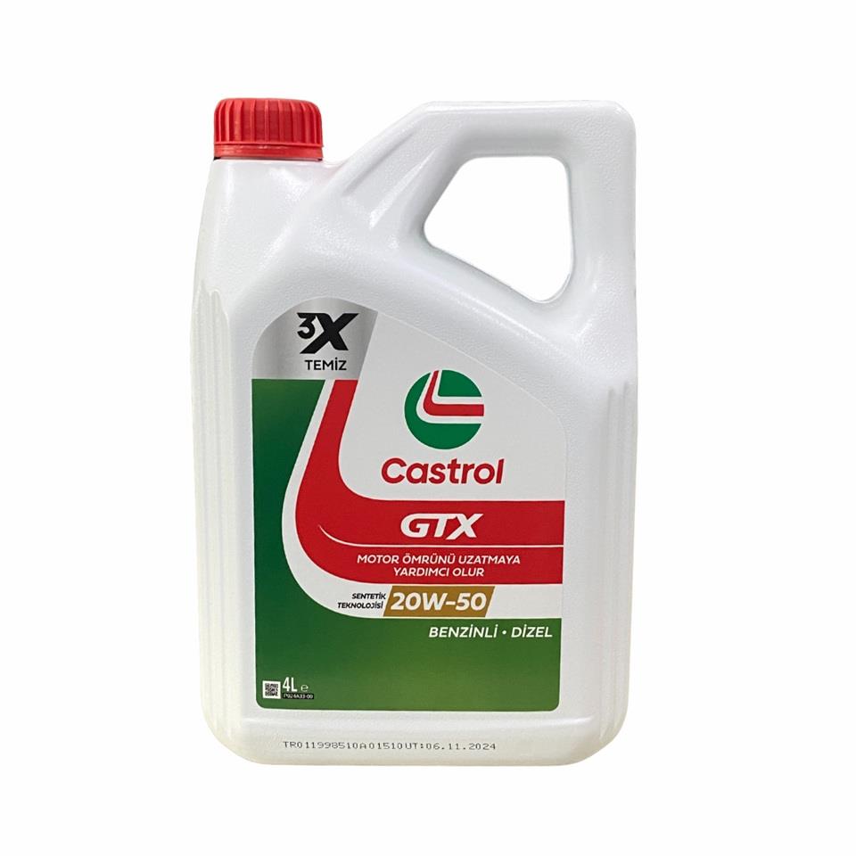 CASTROL GTX 20W-50 MOTOR YAĞI (LPG) (4 LT)