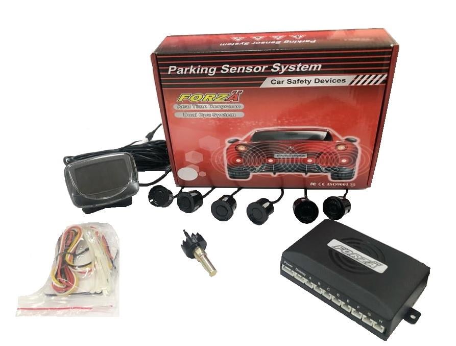 PARK SENSÖRÜ SES İKAZLI+KARE GÖSTERGELİ (6 GÖZLÜ) (ÖN-ARKA) (22 MM) SİYAH