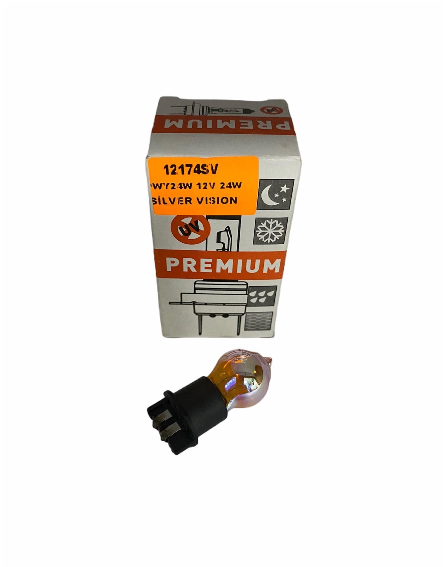 PREMIUM 12V GÜNDÜZ SÜRÜŞ AMPULÜ DİADEM KROM (PW24W) 