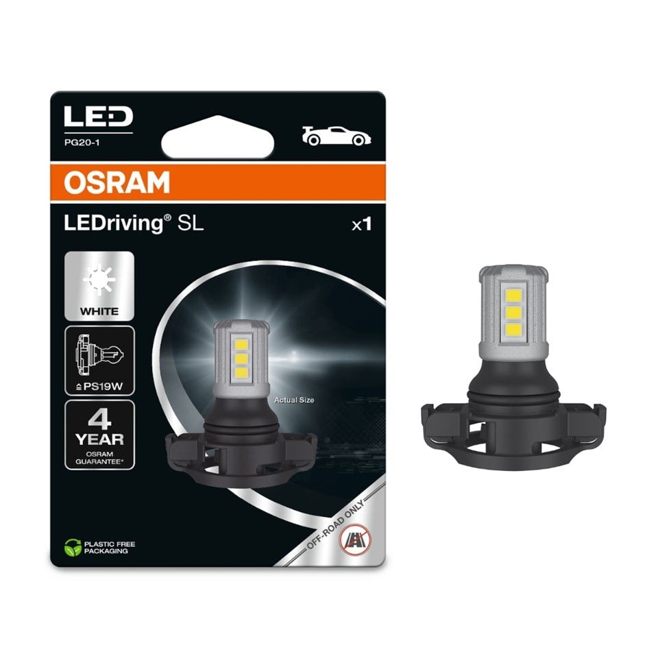 OSRAM 12V GÜNDÜZ SÜRÜŞ AMPULÜ LED PS19W (PG20/1 SOKETLİ ) (2 KAT UZUN ÖMÜRLÜ)  LEDRIVING SL