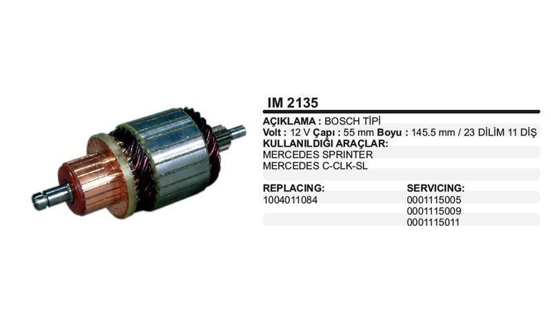 12V MARŞ KOLLEKTÖRÜ BOSCH TİPİ 11 DİŞ LOMBARDINI-MERCEDES C SERİSİ/SPRINTER-TATA