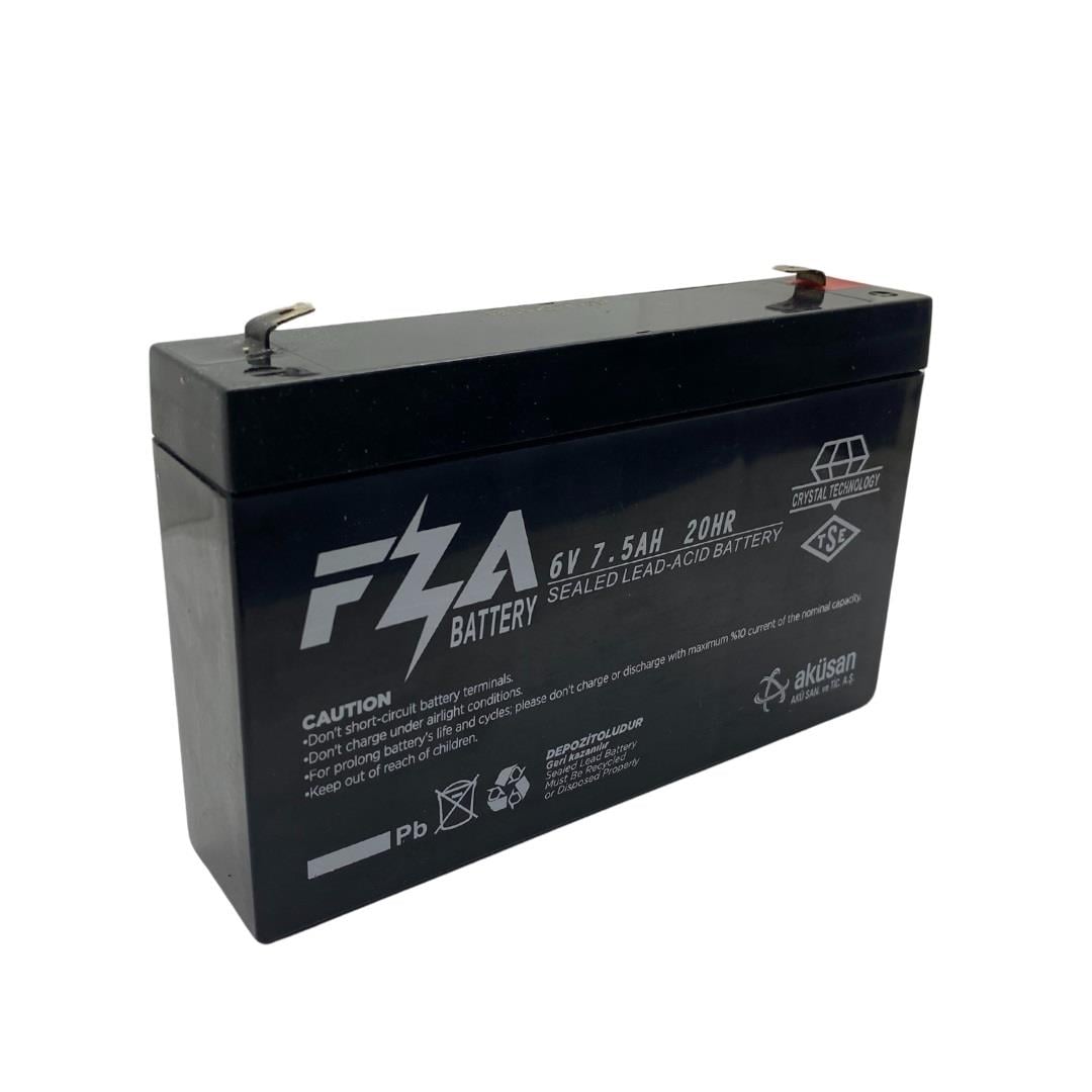 FZA 6V 7.5 AH AKÜ KURU TİP (150*34*100)