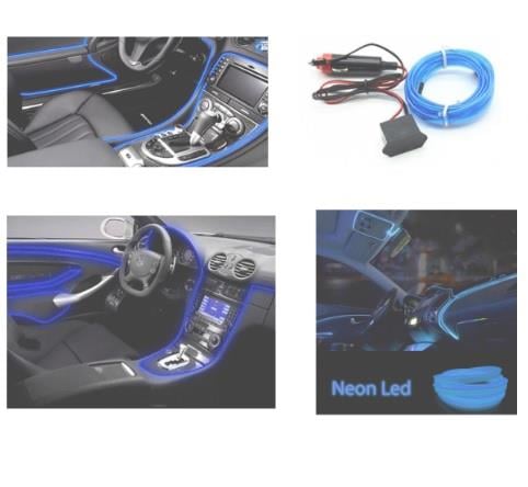 12V NEON IŞIKLI KABLO (TEK RÖLELİ) (KABLOLU) (MAVİ) (5 MT)