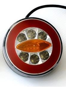 24V STOP LAMBASI YUVARLAK (NEON LEDLİ) (4 FONKSİYONLU) (140 MM)