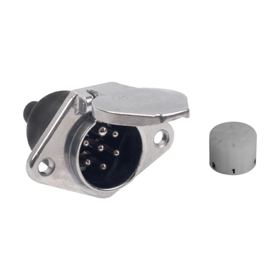 AKSA TIR DORSE ELEKTRİK SOKETİ (RÖMORK FİŞİ) (7'Lİ DİŞİ) (ALÜMİNYUM) (N TİPİ)