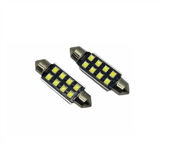 12V SOFİT AMPUL 8 LEDLİ BEYAZ (39 MM) (2 AD)