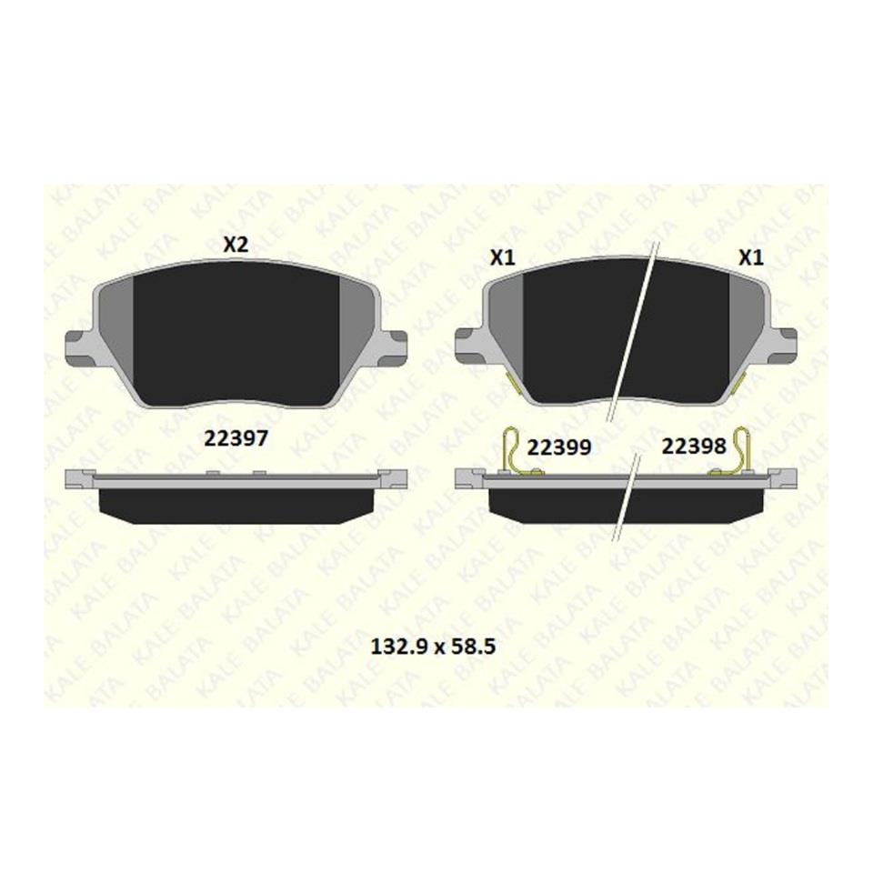 KALE ÖN FREN BALATASI FIAT EGEA 2015-2022