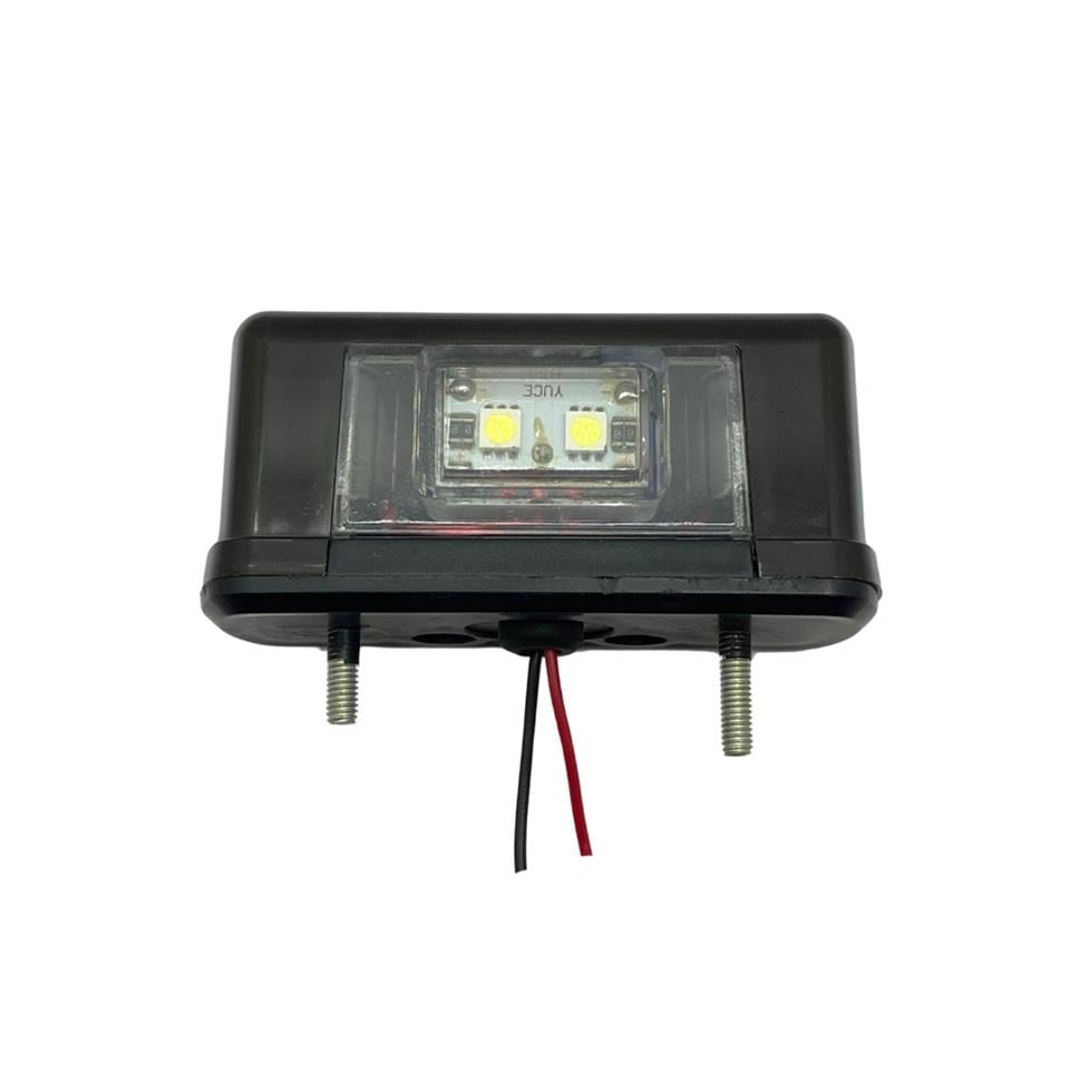 12V-24V PLAKA LAMBASI 2 LEDLİ (SİYAH) (82*30 MM)