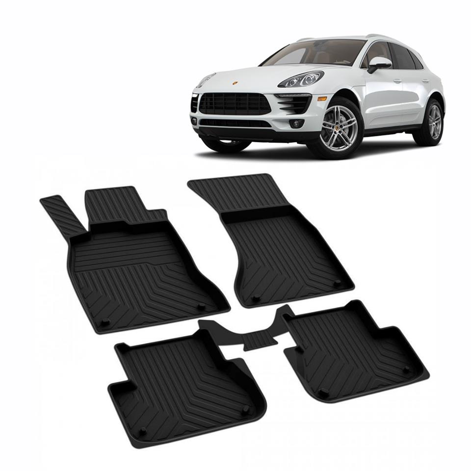 4D ARAÇ PASPASI (SİYAH) (4 PARÇA) (KAUÇUK 1.KALİTE) PORSCHE MACAN 2018 >