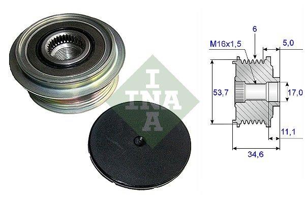 INA ALTERNATÖR KASNAK RULMANLI 6-KANAL FORD MONDEO/S-MAX-VOLVO C30/S70 