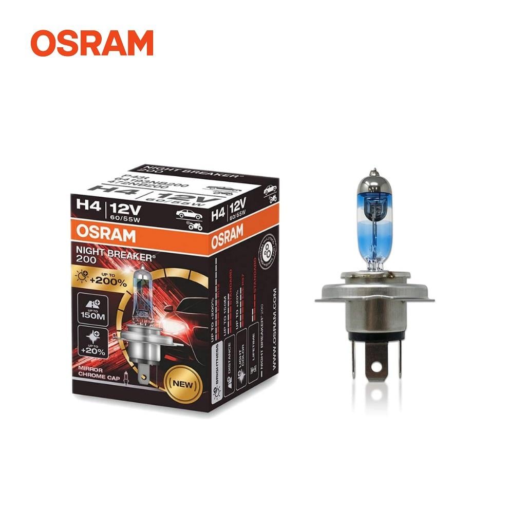 OSRAM 12V H4 AMPUL 60/55W +%200 FAZLA IŞIK NIGHT BREAKER (1 AD)