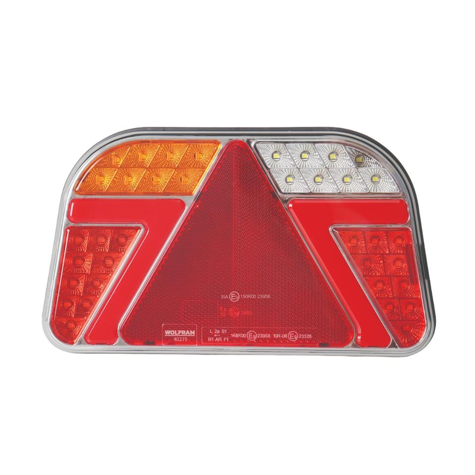 WOLFRAM 10V-30V STOP LAMBASI (NEON LEDLİ) (7 FONKSİYONLU) (241*140*44 MM) E9 SOL