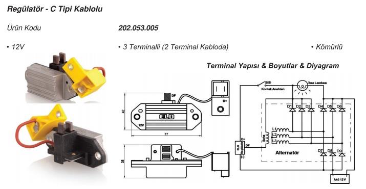 12V KÖMÜRLÜ KONJEKTÖR FORD TRANSİT T12/T15