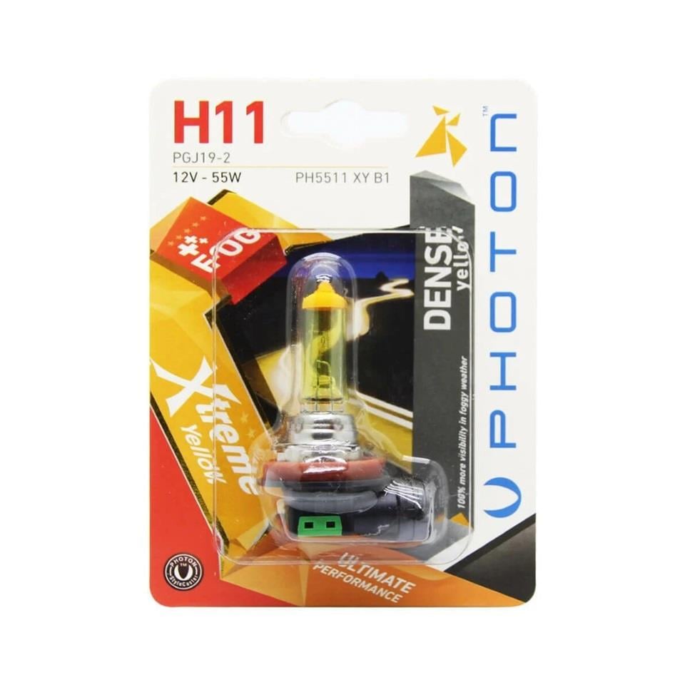 PHOTON 12V H11 AMPUL 55W X-TREME YELLOW SARI IŞIK (1 AD)