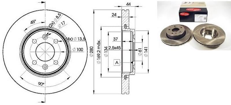 DELPHI ÖN FREN AYNASI (DİSKİ) (HAVALI) RENAULT (2 AD)