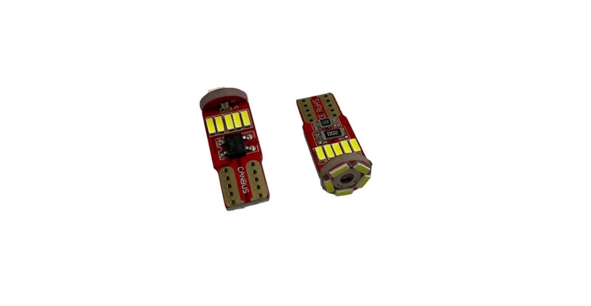 12V DİPSİZ AMPUL T10 (15 LEDLİ) BEYAZ CANBUS (2 AD)