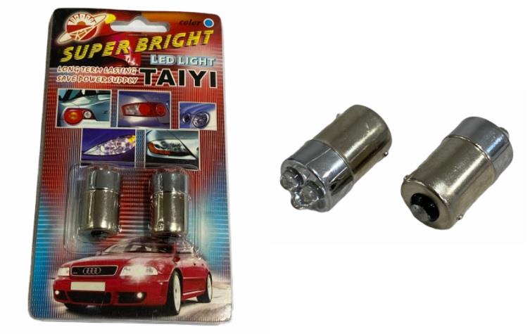 12V 67 AMPUL 3 LEDLİ MAVİ (2 AD)