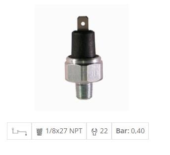 YAĞ MÜŞÜRÜ (0,40 BAR) (1/8X27 NPT) (KONİK İNCE DİŞ)